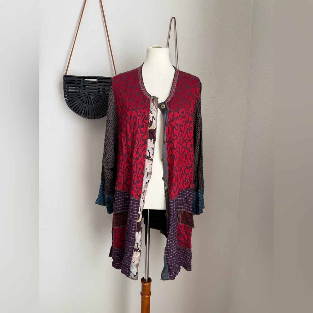 Vintage Nothing Matches Plaid Paisley Patchwork Tunic, Size 3